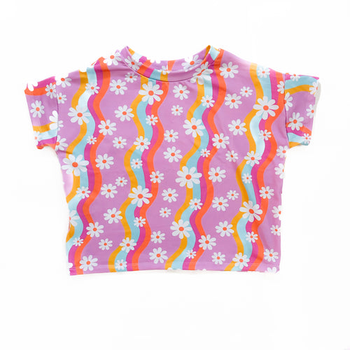 Floral Wave Box Tee (3/4T)