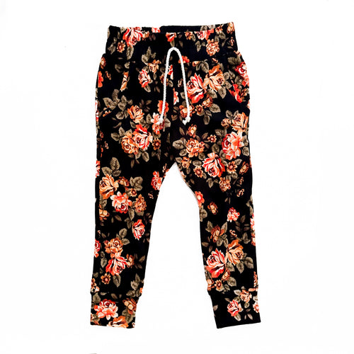 Black Floral Sweater Joggers (4T + 5T)