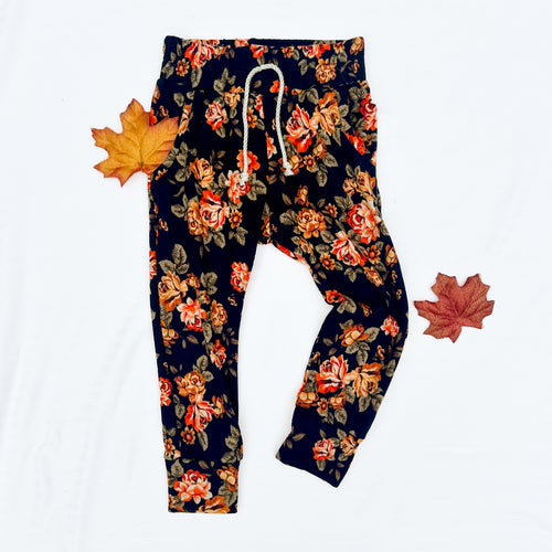 Black Floral sweater Joggers, 4T & 5T