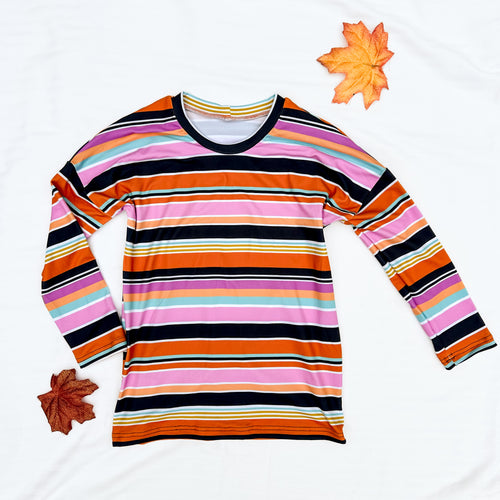 Halloween Stripe Relaxed Long Sleeve, 5T