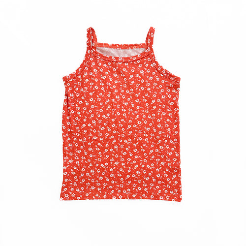 Deep Orange Floral Cami (4T)