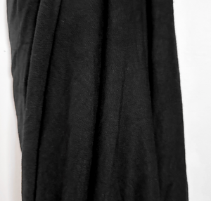 Black Bamboo French Terry WIDE LEG PANTS