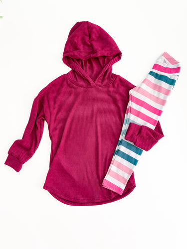 Magenta Rib Knit