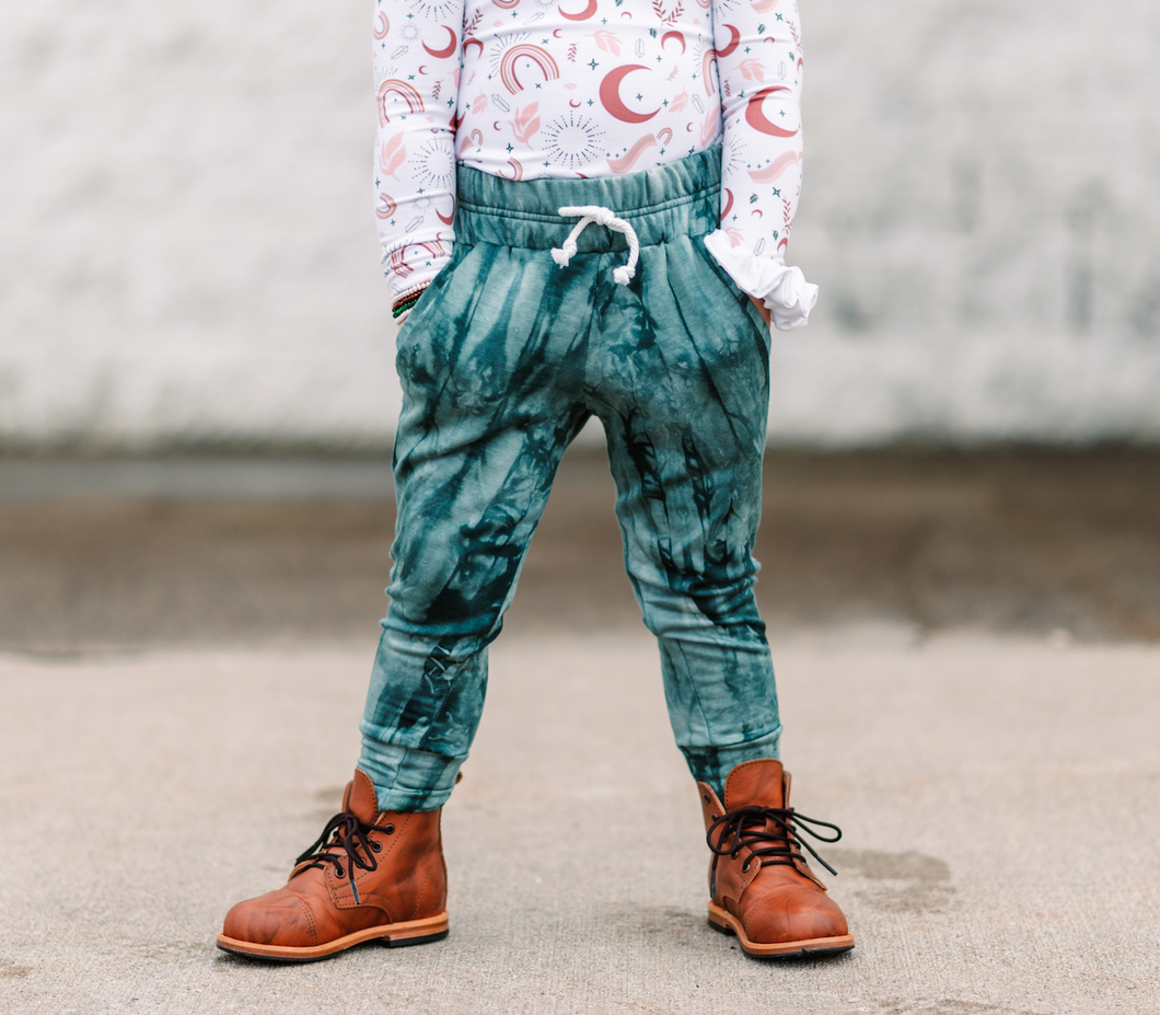 Emerald Tie Dye Joggers