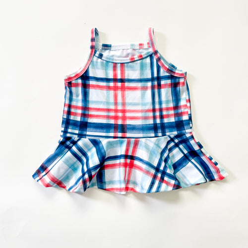 Plaid Cami Peplum